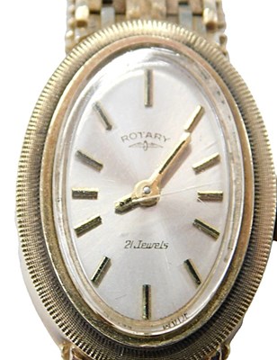 Lot 552 - A Rotary ladies 9ct gold cased wristwatch,...
