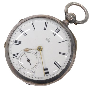 Lot 589 - A Victorian silver cased gentlemans pocket...