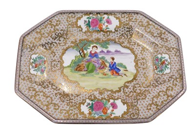 Lot 680 - A modern Oriental platter, decorated with...