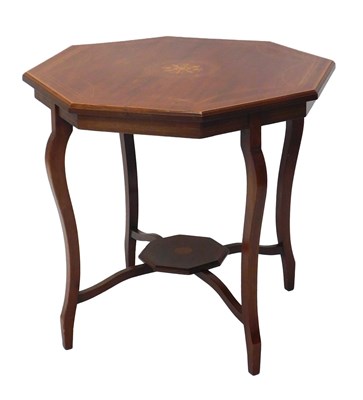 Lot 1014 - An Edwardian walnut and marquetry window table,...