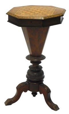 Lot 1023 - A late Victorian walnut and parquetry...