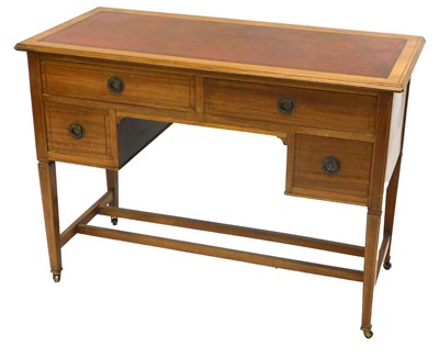 Lot 1027 - An Edwardian mahogany and boxwood strung...