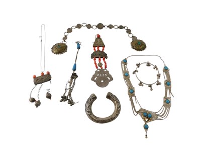 Lot 772 - Assorted South American jewellery, some gem or...