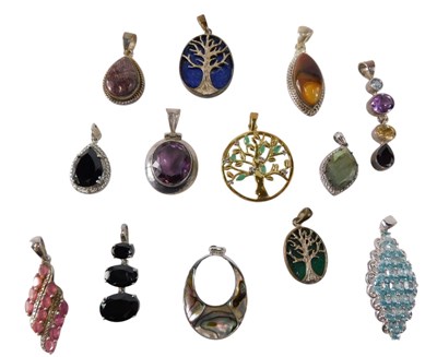Lot 738 - Silver and costume jewellery, including a...
