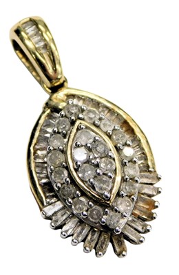 Lot 755 - An Indian style diamond set oval fringe...