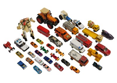 Lot 320 - Mixed playworn toys and diecast, including a...