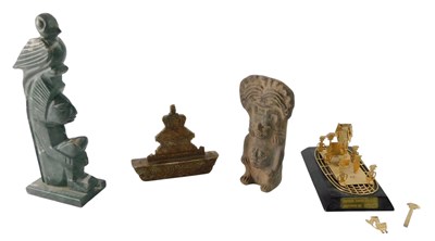 Lot 374 - A replica pre Colombian black pottery...