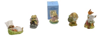 Lot 493 - Five Beswick and Royal Albert Beatrix Potter...