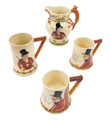 Lot 677 - A Crown Devon John Peel jug, with fox handle,...
