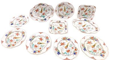 Lot 682 - A 19thC English porcelain part dessert service,...