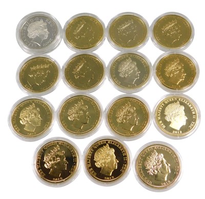 Lot 826 - A quantity of London Mint Office gilt metal...