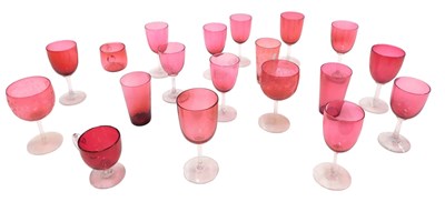 Lot 917 - A quantity of Victorian and later cranberry...