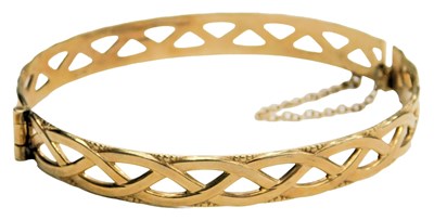Lot 575 - A Continental yellow metal bracelet, with...