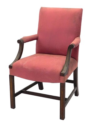 Lot 1111 - A mahogany Gainsborough style chair,...