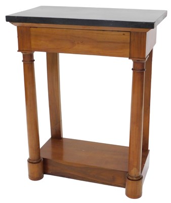 Lot 1038 - A 19thC French walnut console table, the...