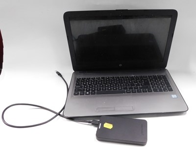 Lot 2226 - A HP model laptop, with 15.5" screen, and a...