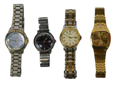 Lot 75 - A group of gentleman's wristwatches, to...