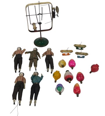 Lot 379 - A clockwork toy, various ceramic dolls, etc....
