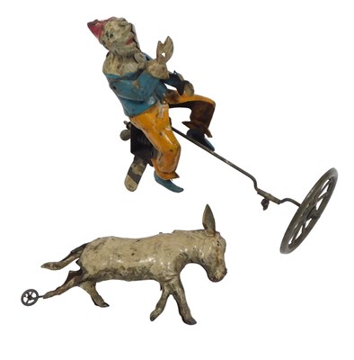 Lot 388 - An Early 20thC German tinplate clockwork clown...