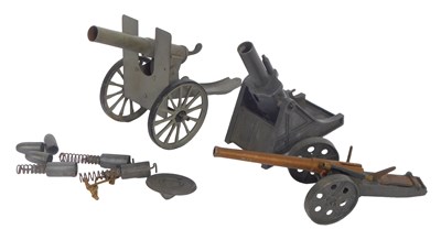 Lot 393 - A Britains 4.7 naval gun mounted for field...