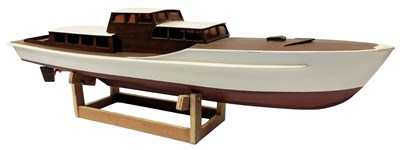 Lot 398 - A kit built yacht, with motor and servo fitted,...