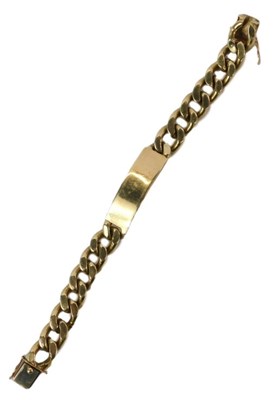 Lot 2 - A 9ct gold gentleman's identity curb link...