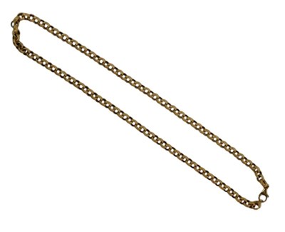 Lot 84 - A belcher link neck chain, with a lobster claw...