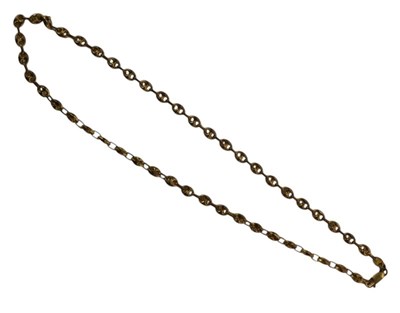 Lot 85 - A 9ct gold Mariner link neck chain, with a...