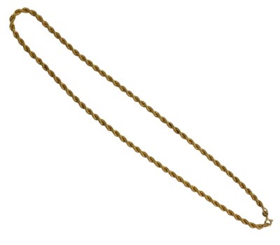 Lot 86 - A rope twist neck chain, with a spring ring...