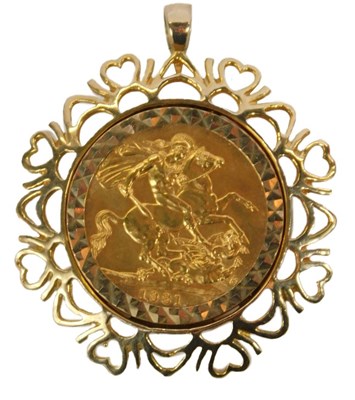 Lot 88 - An Elizabeth II 1981 full gold sovereign,...