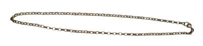 Lot 100 - A 9ct gold belcher link neck chain, with a...