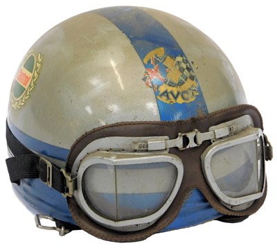 Lot 26 - A Trackstar low crown racing helmet, with...