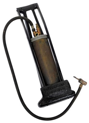 Lot 31 - A Dunlop Major brass and cast iron foot pump.