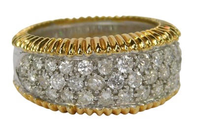 Lot 228 - An 18ct white and gold diamond encrusted...