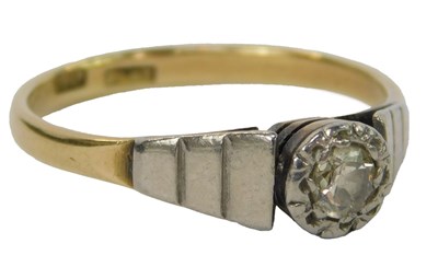Lot 241 - A diamond ring, illusion set, yellow and white...