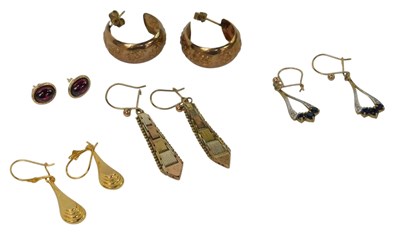 Lot 251 - A group of earrings, to include a pair of...