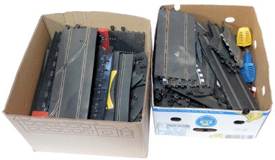 Lot 488 - Scalextric track and controllers, including...