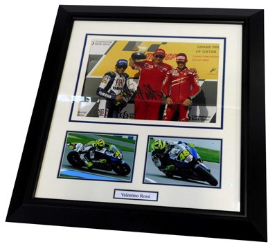 Lot 52 - A Valentino Rossi Moto GP signed podium...