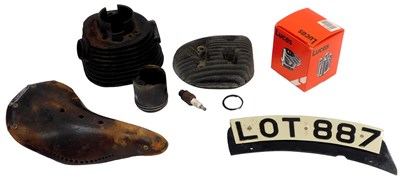 Lot 61 - Various motorcycle parts, to include a...
