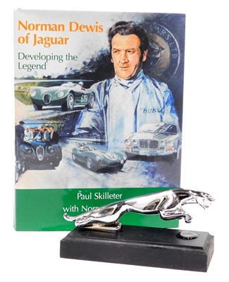 Lot 65A - A chrome Jaguar mascot, on an ebonised...