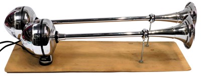 Lot 65K - Two Lucas chrome plated 12volt commercial...