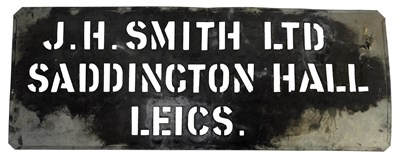 Lot 65Y - A 20thC steel sign for J.H. Smith Ltd...