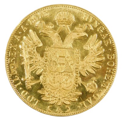 Lot 11 - A Franz Joseph I Austrian four ducat gold coin...