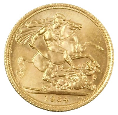 Lot 203 - An Elizabeth II full gold sovereign 1964, 8.0g.