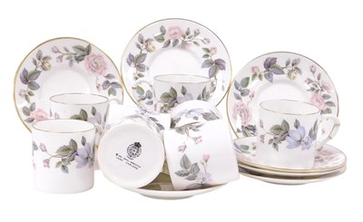 Lot 22 - A set of eight Royal Worcester porcelain June...
