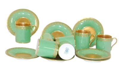 Lot 23 - A set of seven 20thC Coalport porcelain demi...