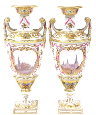Lot 14 - A pair of late 19thC Royal Copenhagen...