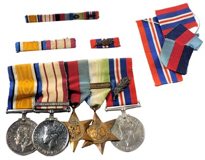 Lot 54 - A WWI/WWII medal group named to W.T.Engr...