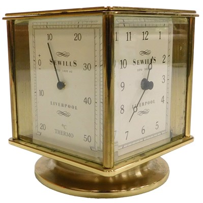 Lot 56 - A Sewills of Liverpool brass revolving desk...