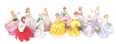 Lot 68 - Twelve porcelain flower maidens of The Year...